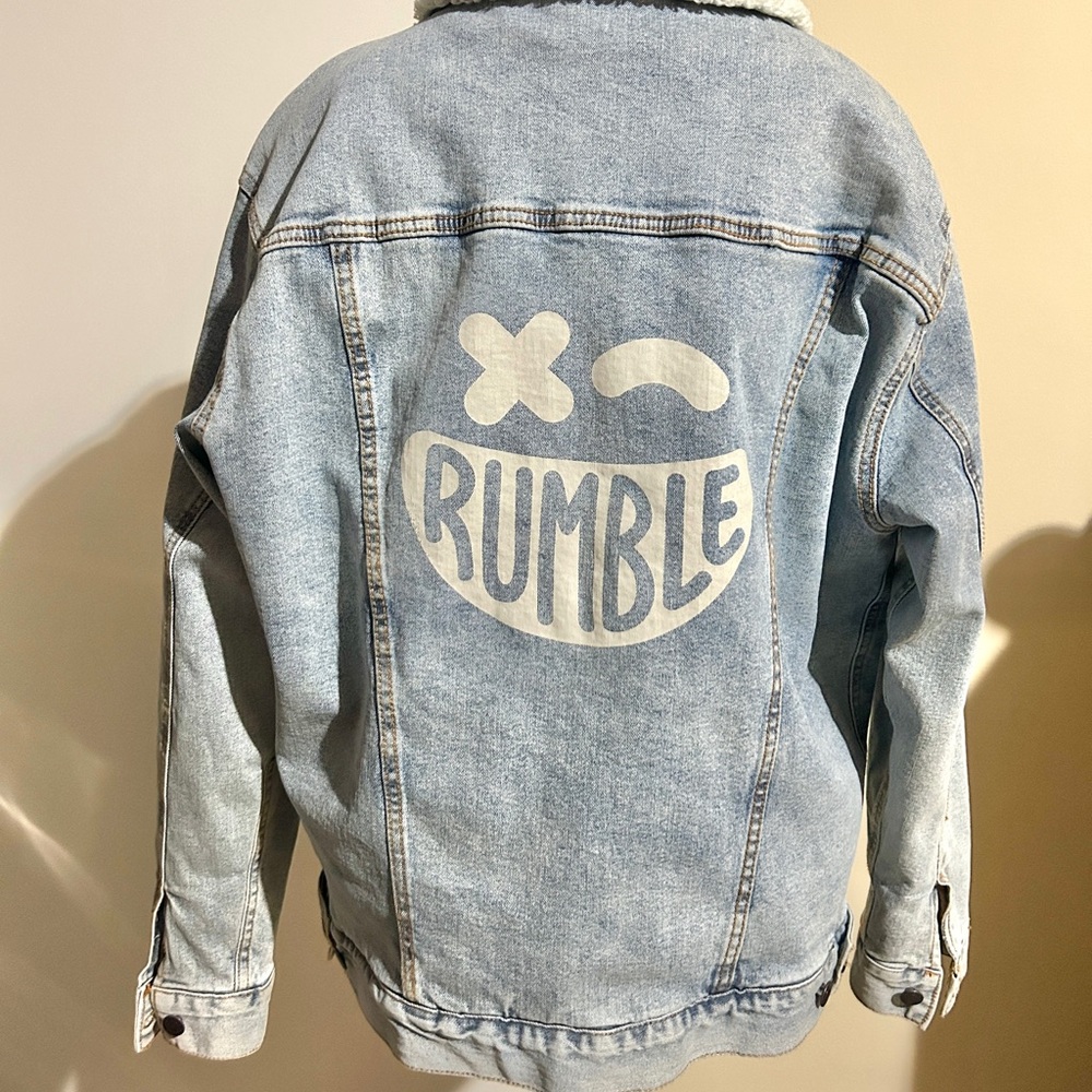 NWT Rumble-Boxing Denim Jacket Fur